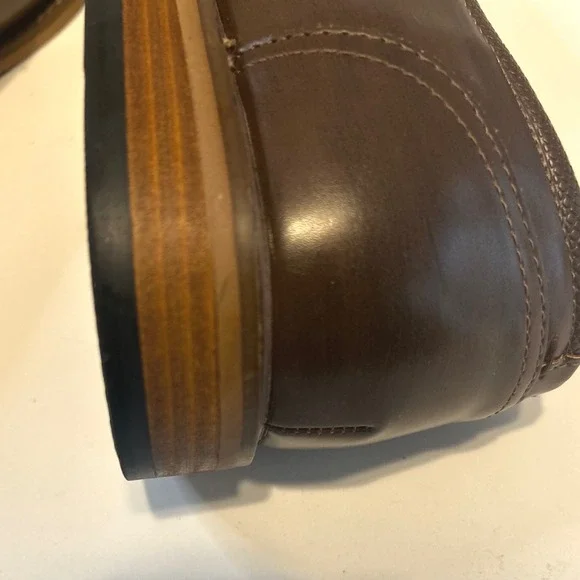 Mens Tassel Loafers Size 12 Brown Leather Dress Shoes Unbranded - Picture 5 of 6